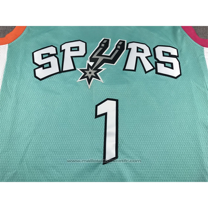 Maillot San Antonio Spurs Victor Wembanyama #1 Ville 2022-23 Vert